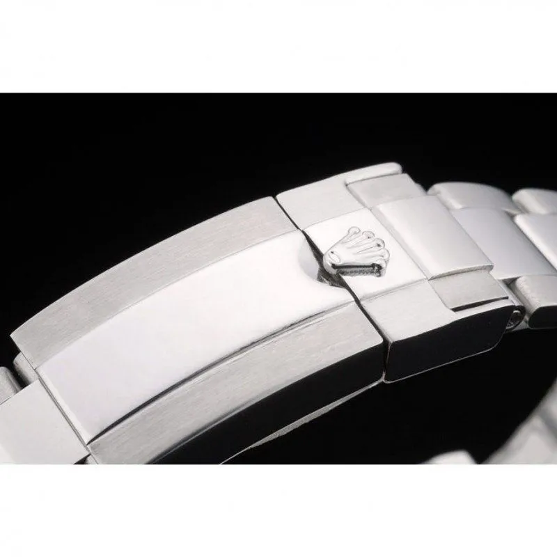 Rolex Daytona Cosmograph Rainbow Crystals Bezel Stainless Steep Strap Black Dial 80250 - Image 8