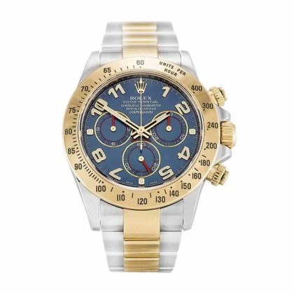 Rolex Cosmograph Daytona Blue Dial Two Tone Stainless Steel Bracelet 1454246