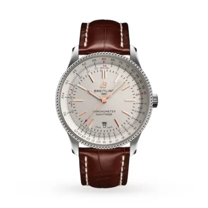 Breitling Navitimer Men Automatic Silver Leather Watch A17326211G1P1