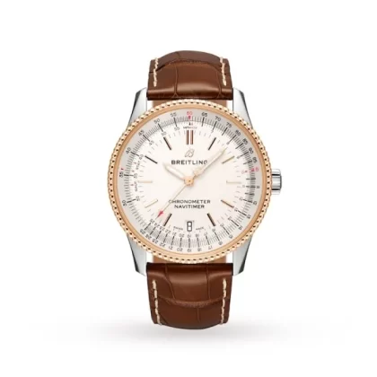 Breitling Navitimer Men Automatic Silver Leather Watch U17325211G1P1