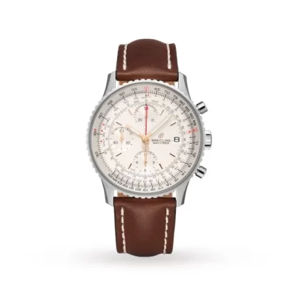 Breitling Navitimer Men Automatic Silver Leather Watch A13324121G1X1