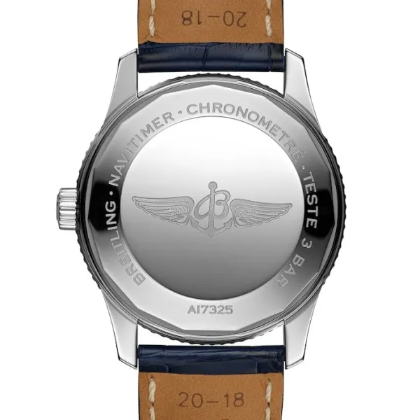 Breitling Navitimer Men Automatic Blue Alligator Watch A17325211C1P3 - Image 4