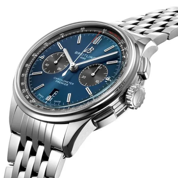 Breitling Premier Men Automatic Blue Stainless Steel Watch AB0118A61C1A1 - Image 2