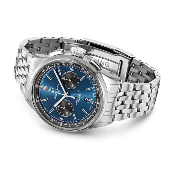 Breitling Premier Men Automatic Blue Stainless Steel Watch AB0118A61C1A1 - Image 3