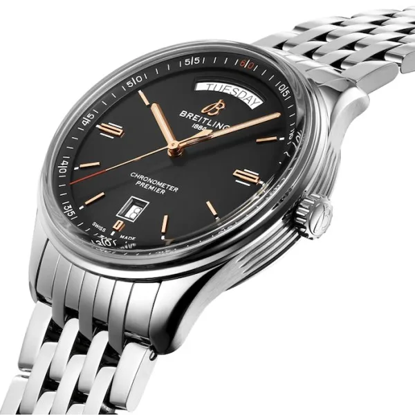 Breitling Premier Men Automatic Black Stainless Steel Watch A45340241B1A1 - Image 2