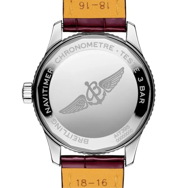 Breitling Navitimer Women Automatic Silver Crocodile Watch A17395F41G1P1 - Image 3