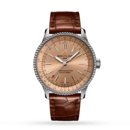 Breitling Navitimer Women Automatic Brown Crocodile Watch A17395201K1P1