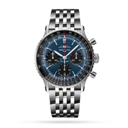 Breitling Navitimer Men Automatic Blue Stainless Steel Watch AB0139241C1A1