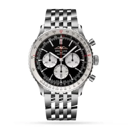 Breitling Navitimer Men Automatic Black Stainless Steel Watch AB0137211B1A1
