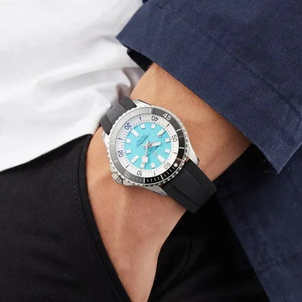 Breitling Superocean Men Automatic Turquoise Rubber Watch A17376211L2S1 - Image 6