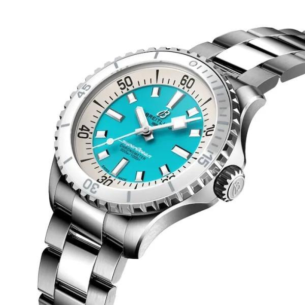 Breitling Superocean Unisex Automatic Turquoise Stainless Steel Watch A17377211C1A1 - Image 3