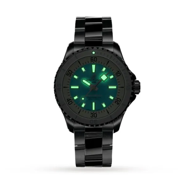 Breitling Superocean Unisex Automatic Turquoise Stainless Steel Watch A17377211C1A1 - Image 6