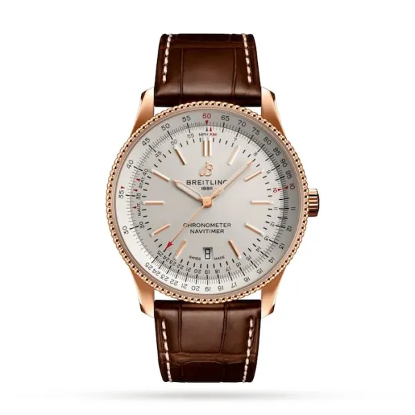 Breitling Navitimer Men Automatic Silver Alligator Watch R17326211G1P1