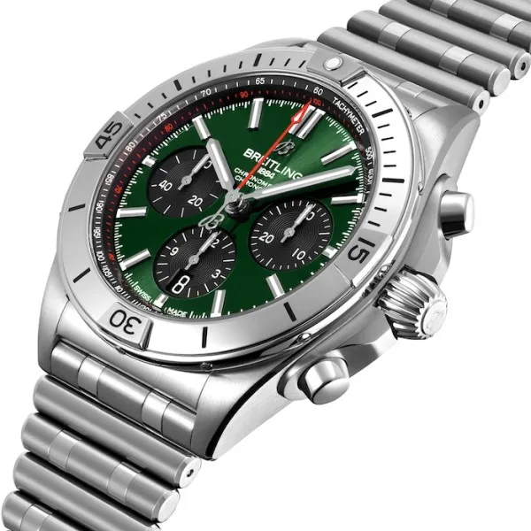 Breitling Chronomat Men Automatic Green Stainless Steel Watch AB01343A1L1A1 - Image 2