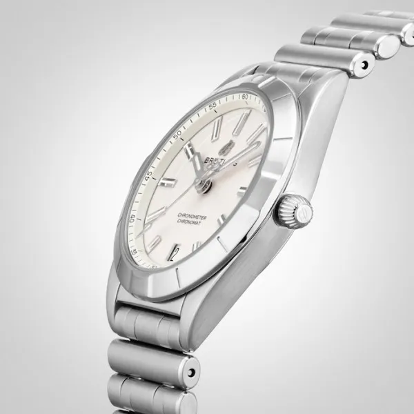 Breitling Chronomat Women Quartz Silver Stainless Steel Watch A77310101A2A1 - Image 5