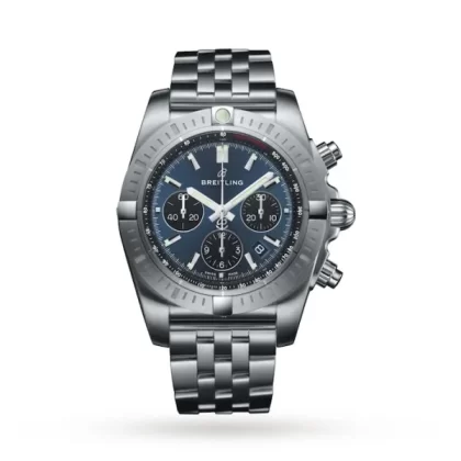 Breitling Chronomat Men Automatic Blue Stainless Steel Watch AB0115101C1A1