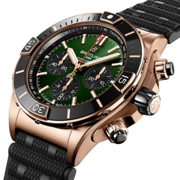 Breitling Chronomat Men Automatic Green Rubber Watch RB01361A1L1S1 - Image 2