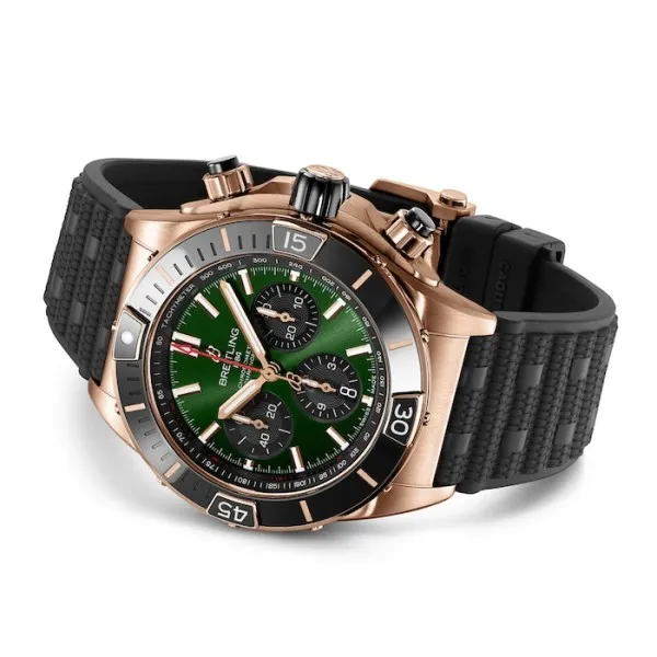 Breitling Chronomat Men Automatic Green Rubber Watch RB01361A1L1S1 - Image 3
