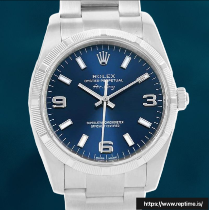 Rolex Air-king 36mm Men’s 114210BLSO Silver-tone Automatic Swiss Replica Wacthes