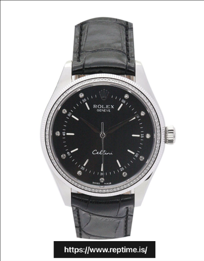 Rolex Cellini Quartz Black 4233/8 25MM