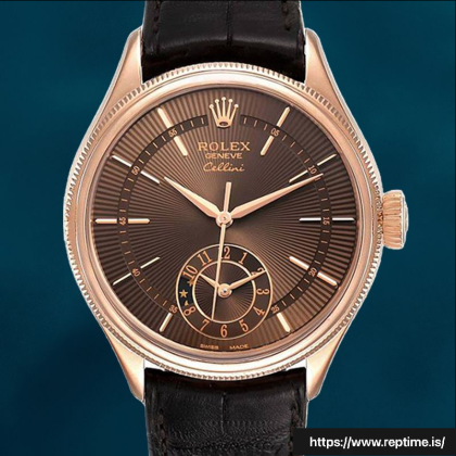 Rolex Cellini m50525-0016 Men’s 39mm Leather Strap Watch