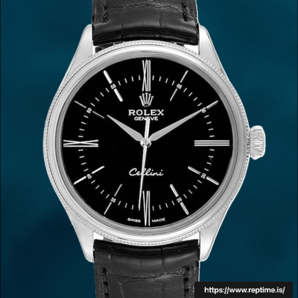 Rolex Cellini 39mm Men’s m50509-0006 Leather Strap Stainless Steel Swiss Replica Watch