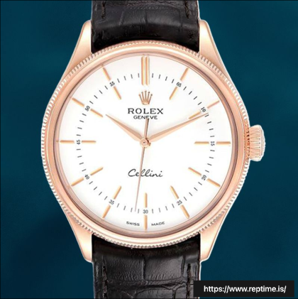 Rolex Cellini 39mm Men’s m50505-0021 Leather Strap Swiss Replica Watch