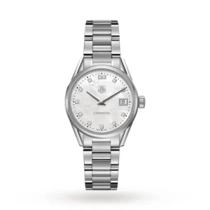 TAG Heuer Carrera Women Quartz Mother of Pearl Stainless Steel Watch WAR1314.BA0778