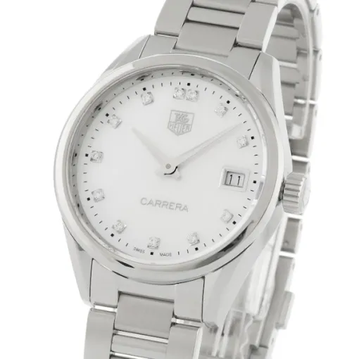 TAG Heuer Carrera Women Quartz Mother of Pearl Stainless Steel Watch WAR1314.BA0778 - Image 4