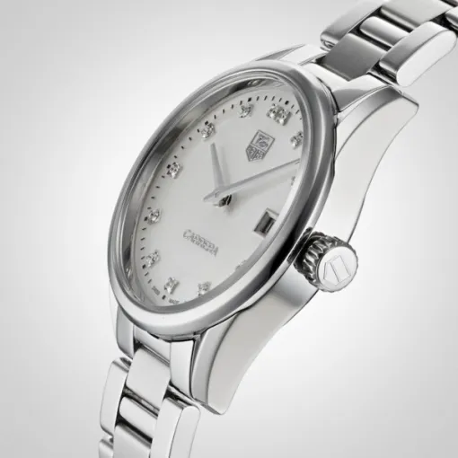 TAG Heuer Carrera Women Quartz Mother of Pearl Stainless Steel Watch WAR1314.BA0778 - Image 6