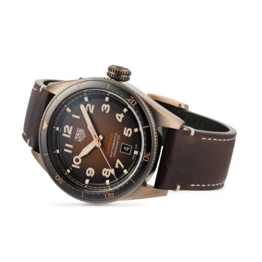 TAG Heuer Autavia Men Automatic Brown Leather Watch WBE5191.FC8276 - Image 3