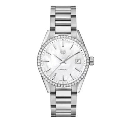 TAG Heuer Carrera Women Quartz White Stainless Steel Watch WBK1316.BA0652