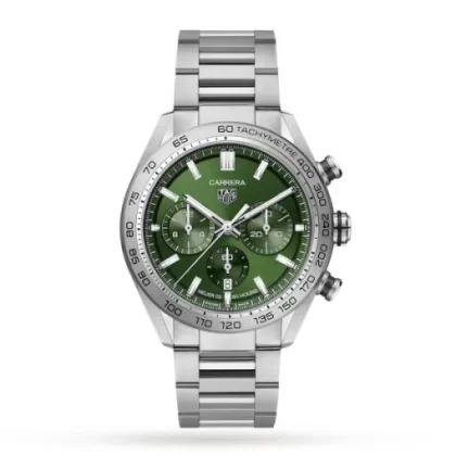 TAG Heuer Carrera Men Automatic Green Stainless Steel Watch CBN2A10.BA0643