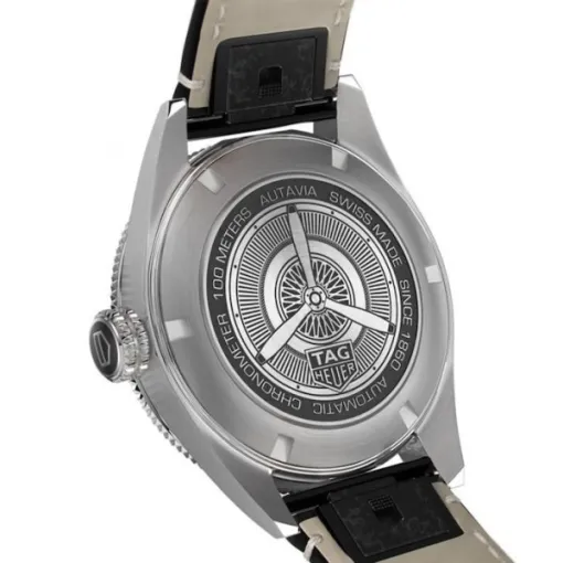 TAG Heuer Autavia Men Automatic Black Leather Watch WBE5114.FC8266 - Image 2