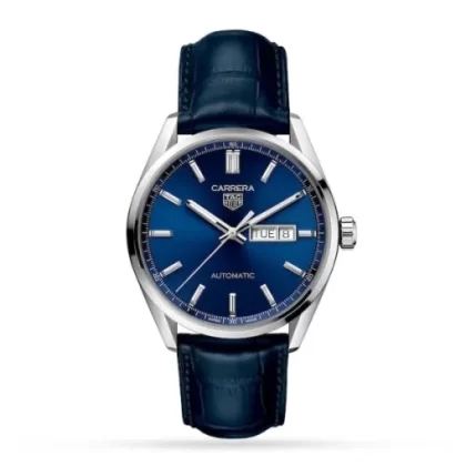 TAG Heuer Carrera Men Automatic Blue Alligator Watch WBN2012.FC6502