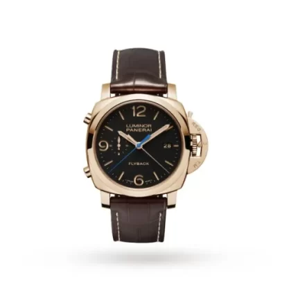 Panerai Luminor Men Automatic Brown Alligator Watch PAM00525