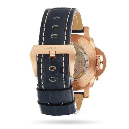 Panerai Luminor Men Automatic Blue Alligator Watch PAM01112 - Image 3
