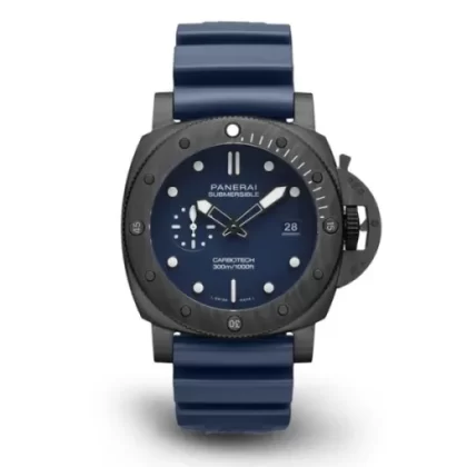 Panerai Submersible Men Automatic Blue Rubber Watch PAM01232