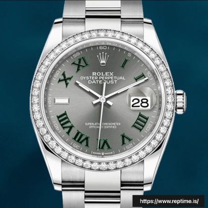 Rolex Datejust 36mm m126284rbr-0038 Ladies Watch Silver-tone