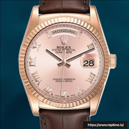 Rolex Day-Date 118135 Men’s 36mm Leather Strap