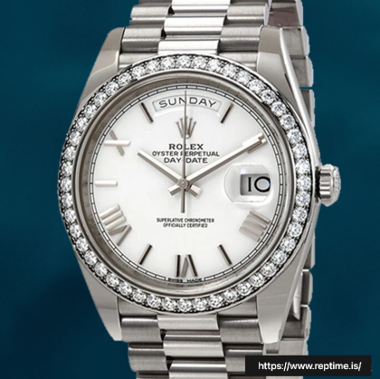 Rolex Day-Date 228349WRP 40mm Men’s Diamond Bezel