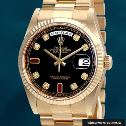 Rolex Day-Date 36mm 118238BKDRP Ladies Jubilee Bracelet