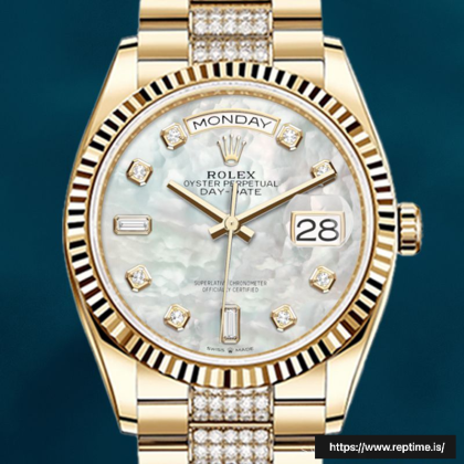 Rolex Day-Date 36mm Men’s m128238-0032 Mother of Pearl Dial