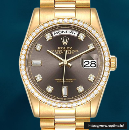 Rolex Day-Date 36mm Men’s m128348rbr-0005 Gold-tone