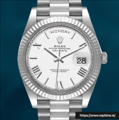 Rolex Day-Date 40mm m228236-0010 Men’s White Dial