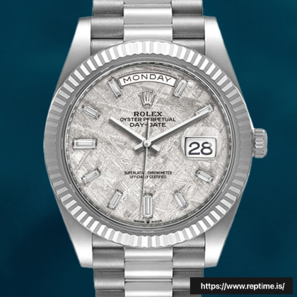 Rolex Day-Date 40mm m228236-0011 Men’s Silver-tone President Bracelet