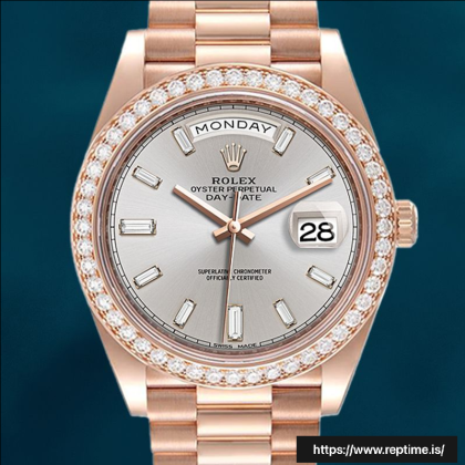 Rolex Day-Date 40mm m228345rbr-0007 Men’s Rose Gold-tone