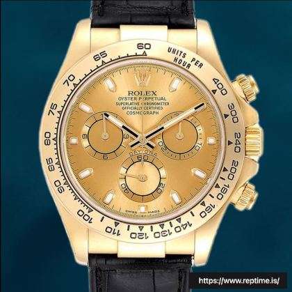 Rolex Daytona 116518 40mm Men’s Gold-tone Leather Strap