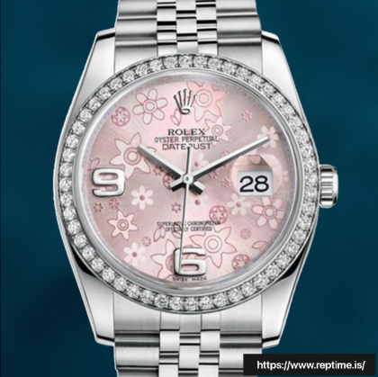 Rolex Datejust 116244PFAJ 36mm Men’s Diamond Bezel