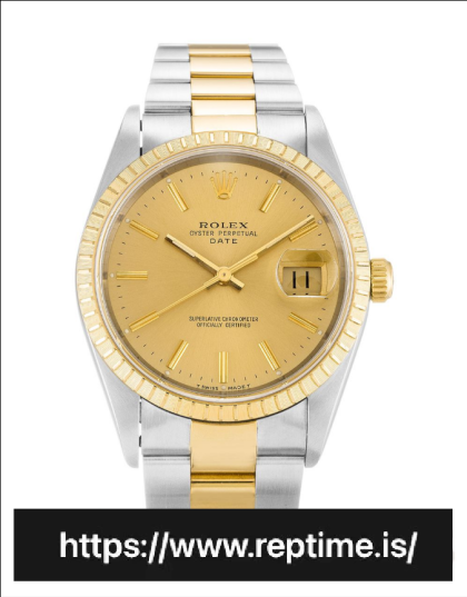 Rolex Oyster Perpetual Date Automatic Champagne 15223 34MM